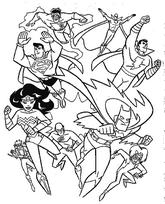 coloriage la bande des super heros